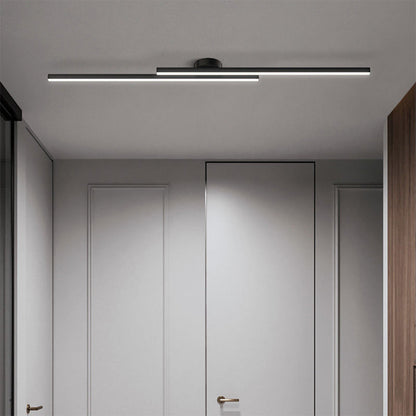 Laudovo™ Modern Aluminium Long Strip Semi Flush Mount LED Ceiling Light For Living Room
