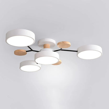 Laudovo™ Round Iron LED Semi-Flush Chandelier