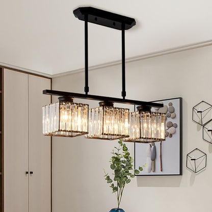 Laudovo™ Nordic Multi-Head Designer Long Glass Island Lamps