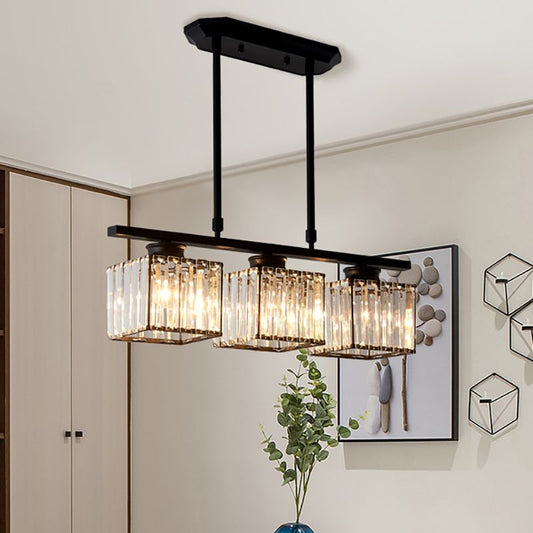 Laudovo™ Nordic Multi-Head Designer Long Glass Island Lamps