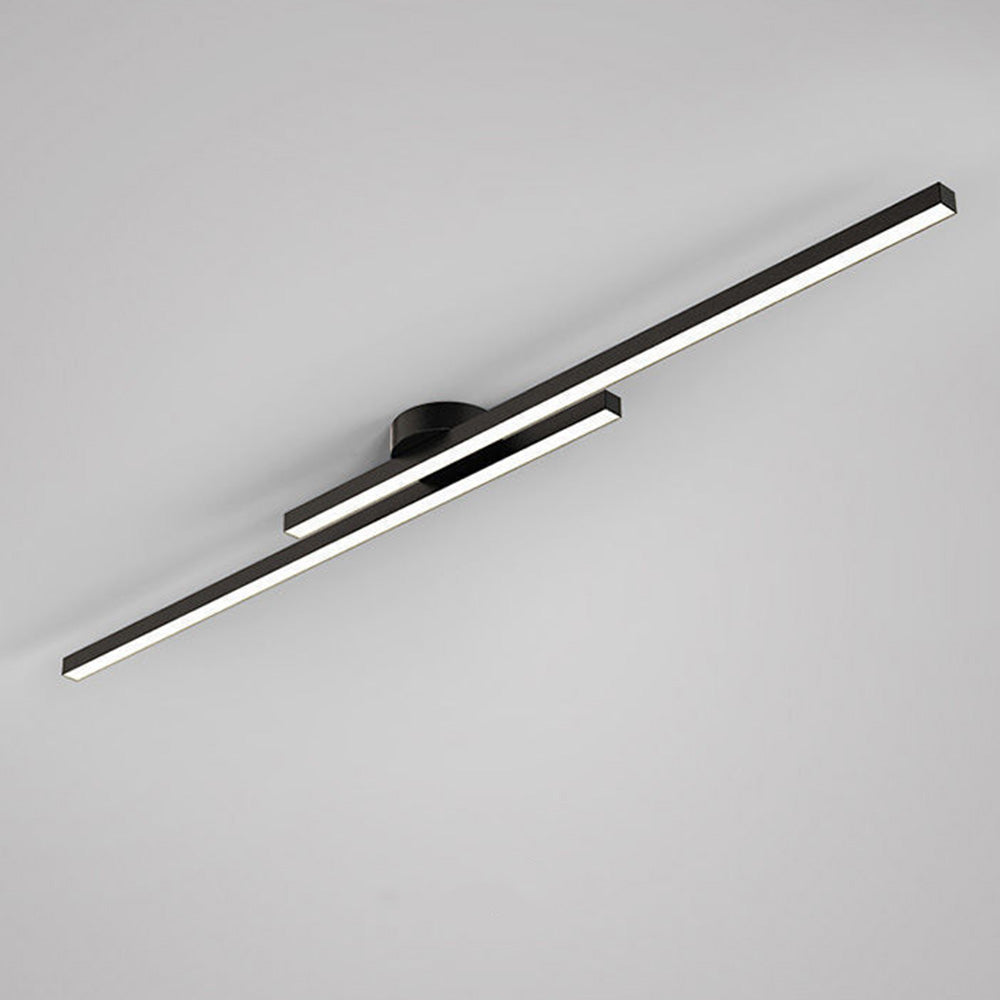 Laudovo™ Modern Aluminium Long Strip Semi Flush Mount LED Ceiling Light For Living Room