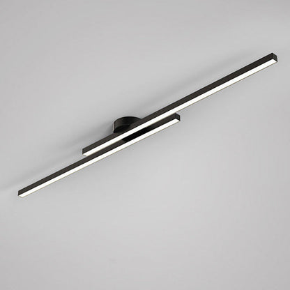 Laudovo™ Modern Aluminium Long Strip Semi Flush Mount LED Ceiling Light For Living Room