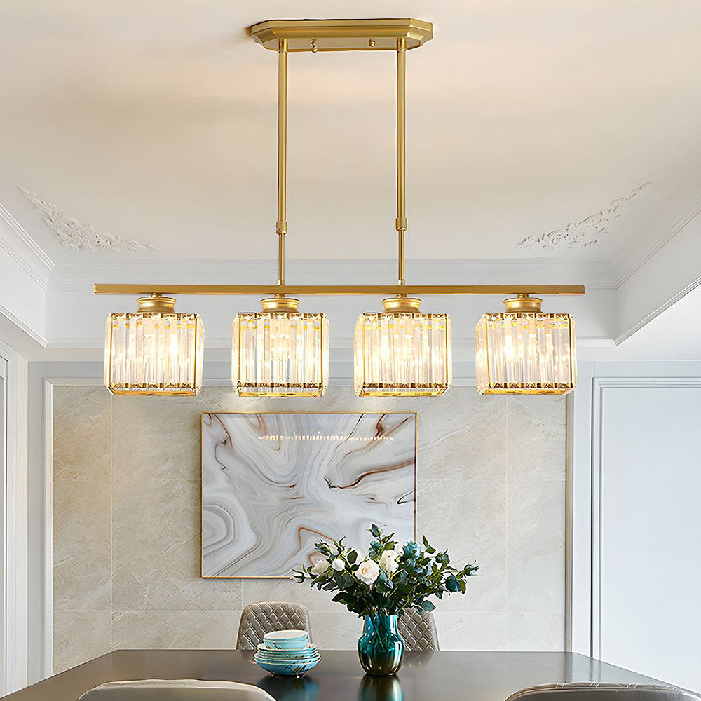 Laudovo™ Nordic Multi-Head Designer Long Glass Island Lamps