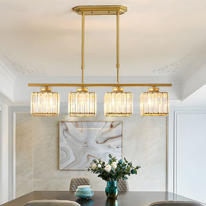 Laudovo™ Nordic Multi-Head Designer Long Glass Island Lamps