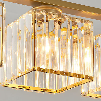 Laudovo™ Nordic Multi-Head Designer Long Glass Island Lamps