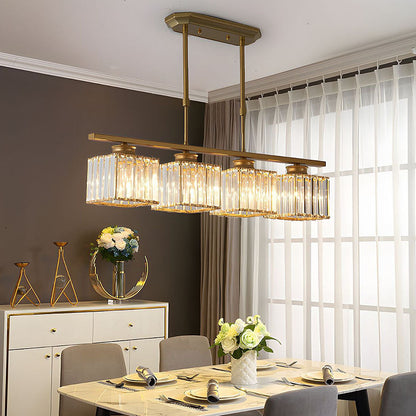 Laudovo™ Nordic Multi-Head Designer Long Glass Island Lamps