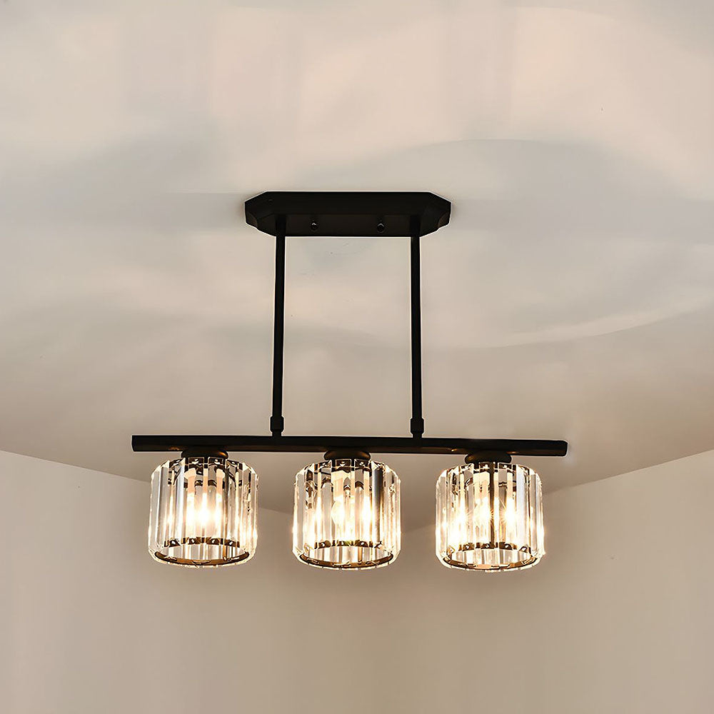 Laudovo™ Nordic Multi-Head Designer Long Glass Island Lamps