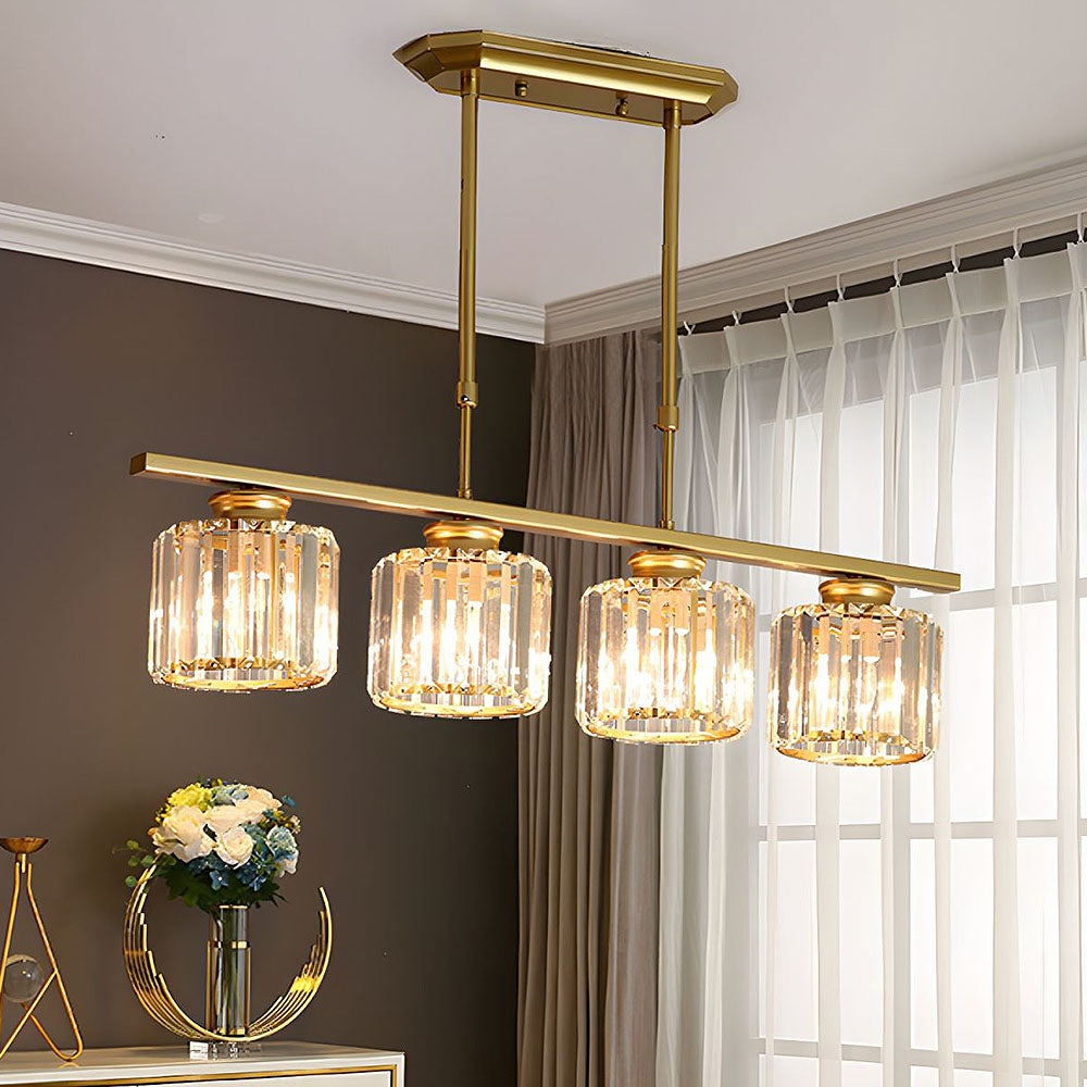 Laudovo™ Nordic Multi-Head Designer Long Glass Island Lamps