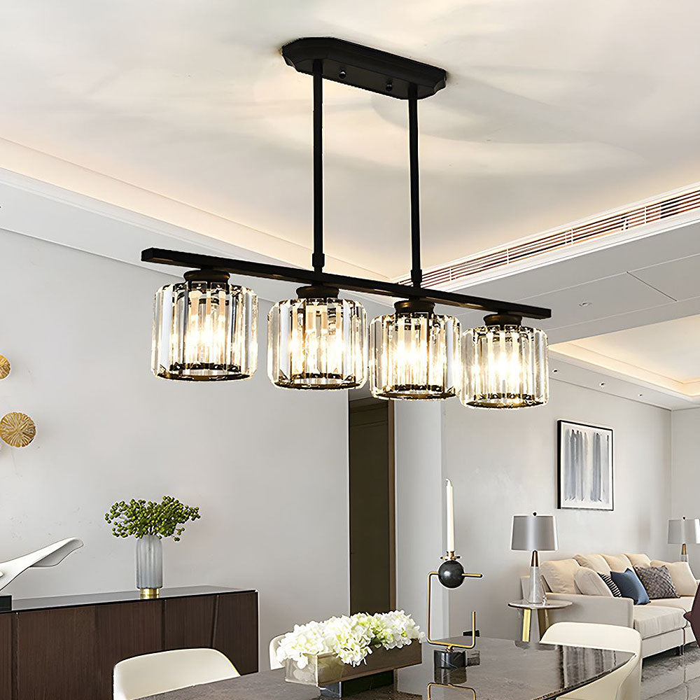Laudovo™ Nordic Multi-Head Designer Long Glass Island Lamps