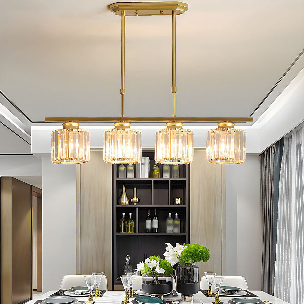 Laudovo™ Nordic Multi-Head Designer Long Glass Island Lamps