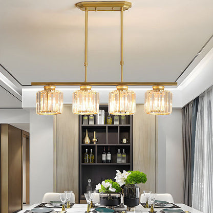 Laudovo™ Nordic Multi-Head Designer Long Glass Island Lamps