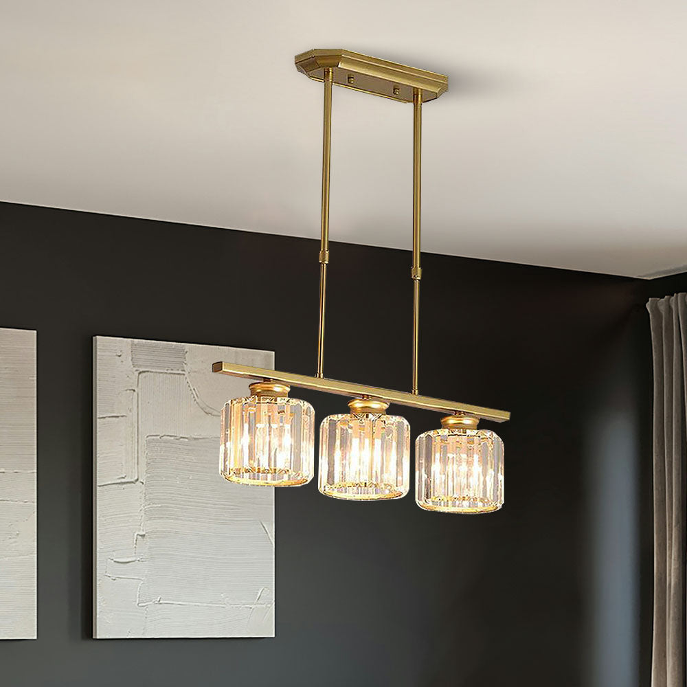 Laudovo™ Nordic Multi-Head Designer Long Glass Island Lamps