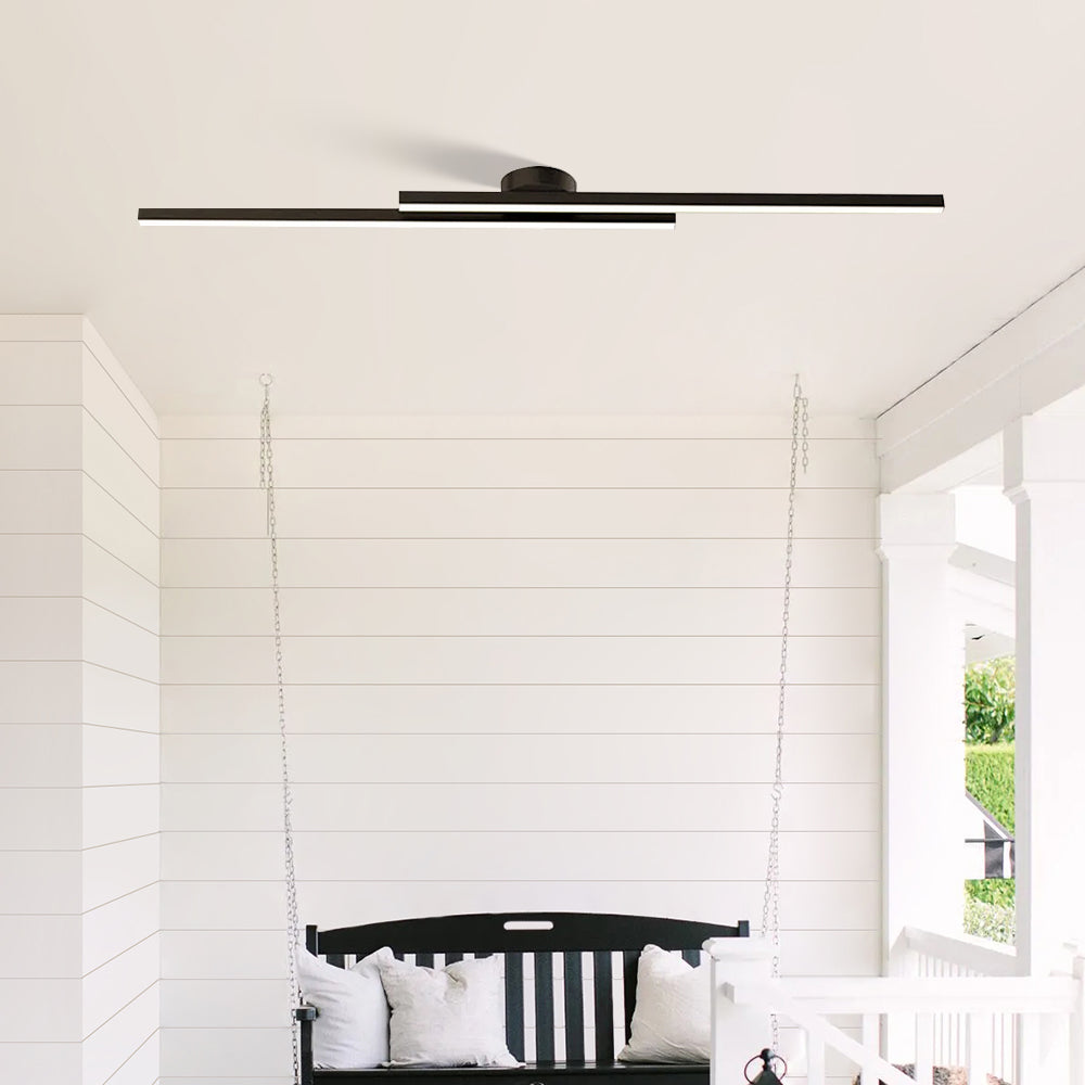 Laudovo™ Modern Aluminium Long Strip Semi Flush Mount LED Ceiling Light For Living Room