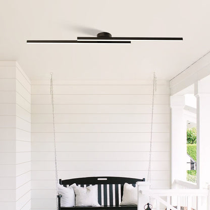 Laudovo™ Modern Aluminium Long Strip Semi Flush Mount LED Ceiling Light For Living Room