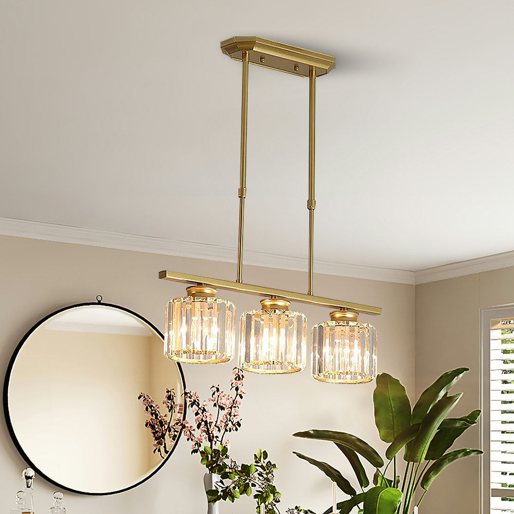 Laudovo™ Nordic Multi-Head Designer Long Glass Island Lamps