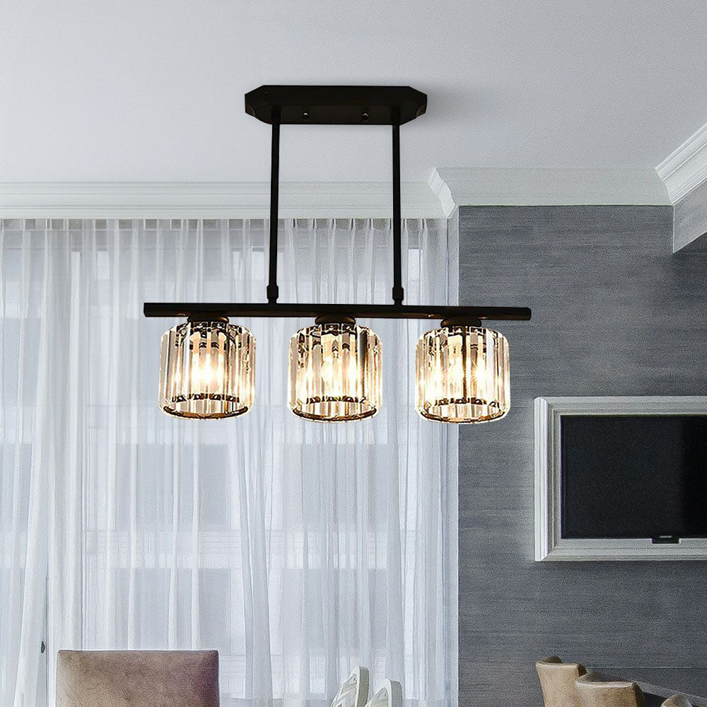 Laudovo™ Nordic Multi-Head Designer Long Glass Island Lamps
