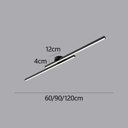 Laudovo™ Modern Aluminium Long Strip Semi Flush Mount LED Ceiling Light For Living Room