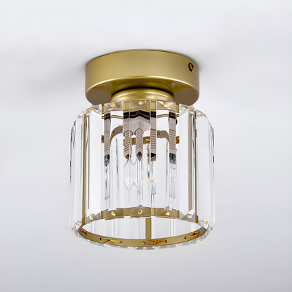 Laudovo™ Modern Simplicity Clear Striped Glass Shade Ceiling Light