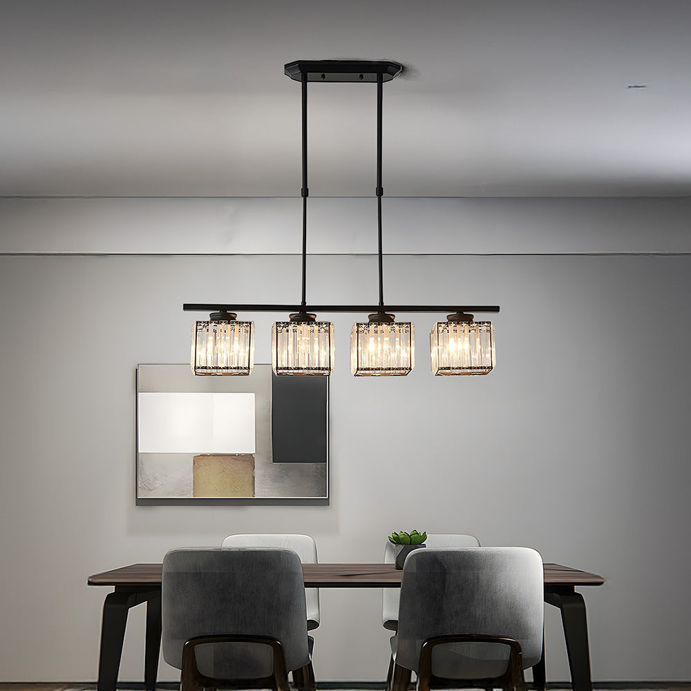 Laudovo™ Nordic Multi-Head Designer Long Glass Island Lamps