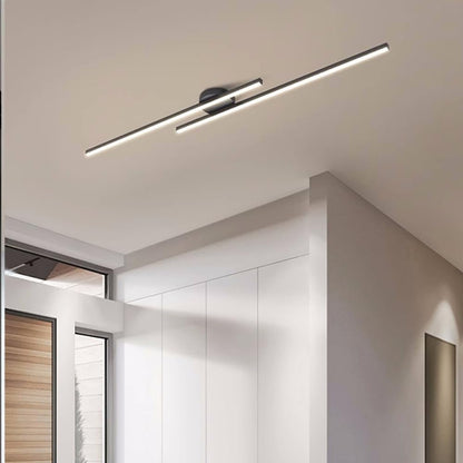 Laudovo™ Modern Aluminium Long Strip Semi Flush Mount LED Ceiling Light For Living Room