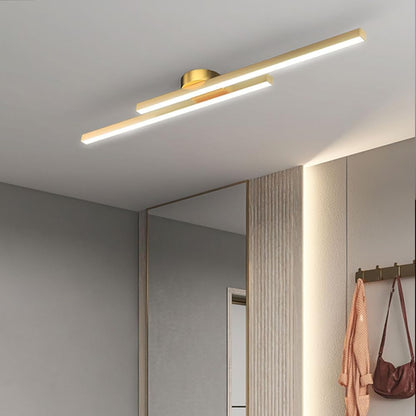 Laudovo™ Modern Aluminium Long Strip Semi Flush Mount LED Ceiling Light For Living Room