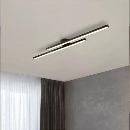 Laudovo™ Modern Aluminium Long Strip Semi Flush Mount LED Ceiling Light For Living Room
