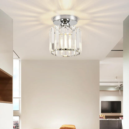 Laudovo™ Modern Simplicity Clear Striped Glass Shade Ceiling Light