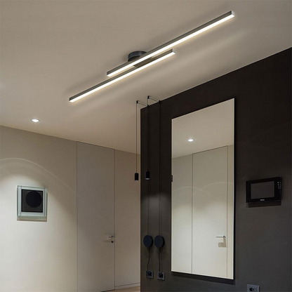 Laudovo™ Modern Aluminium Long Strip Semi Flush Mount LED Ceiling Light For Living Room