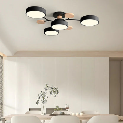 Laudovo™ Round Iron LED Semi-Flush Chandelier
