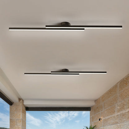 Laudovo™ Modern Aluminium Long Strip Semi Flush Mount LED Ceiling Light For Living Room