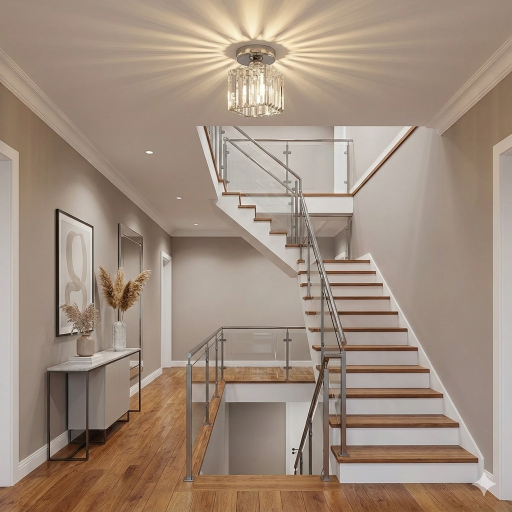 Laudovo™ Modern 1-Light Hallway Flush Mount Ceiling Light