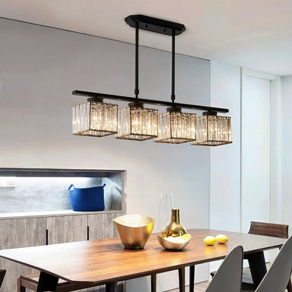 Laudovo™ Nordic Multi-Head Designer Long Glass Island Lamps