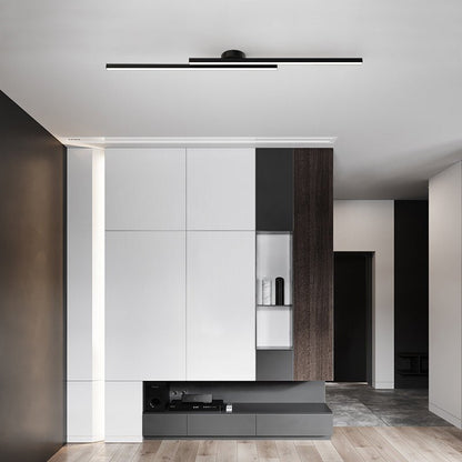 Laudovo™ Modern Aluminium Long Strip Semi Flush Mount LED Ceiling Light For Living Room