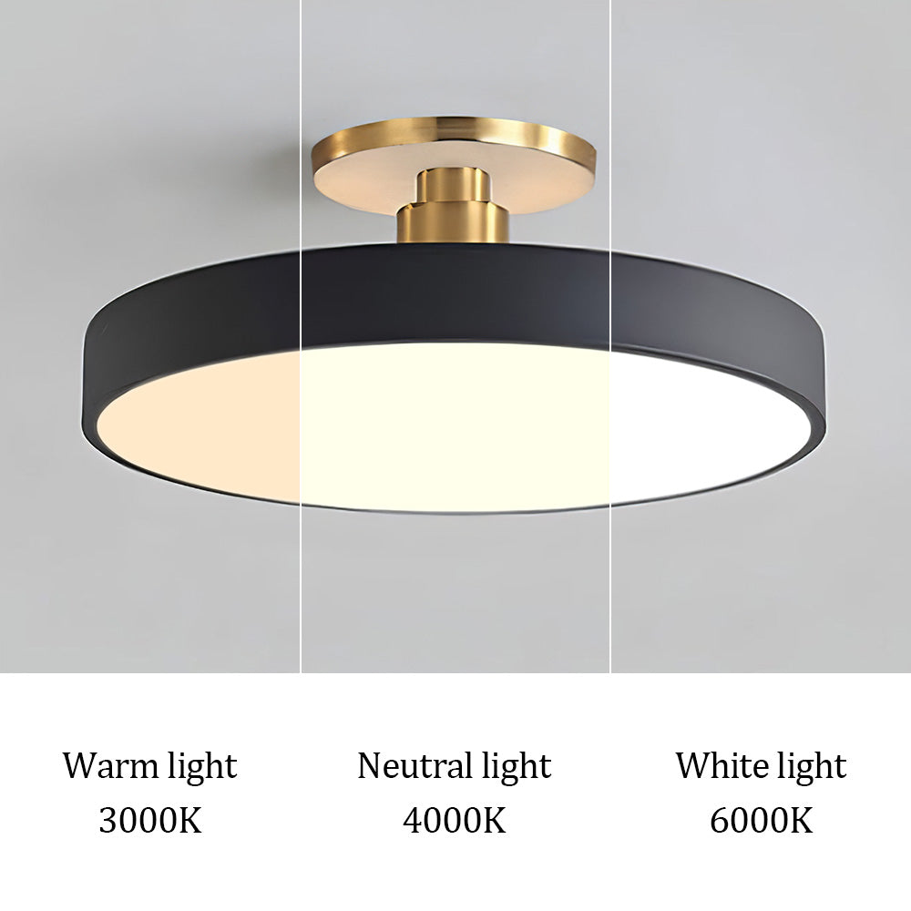 Laudovo™ Modern Concise Circular LED Semi Flush Mount Ceiling Light