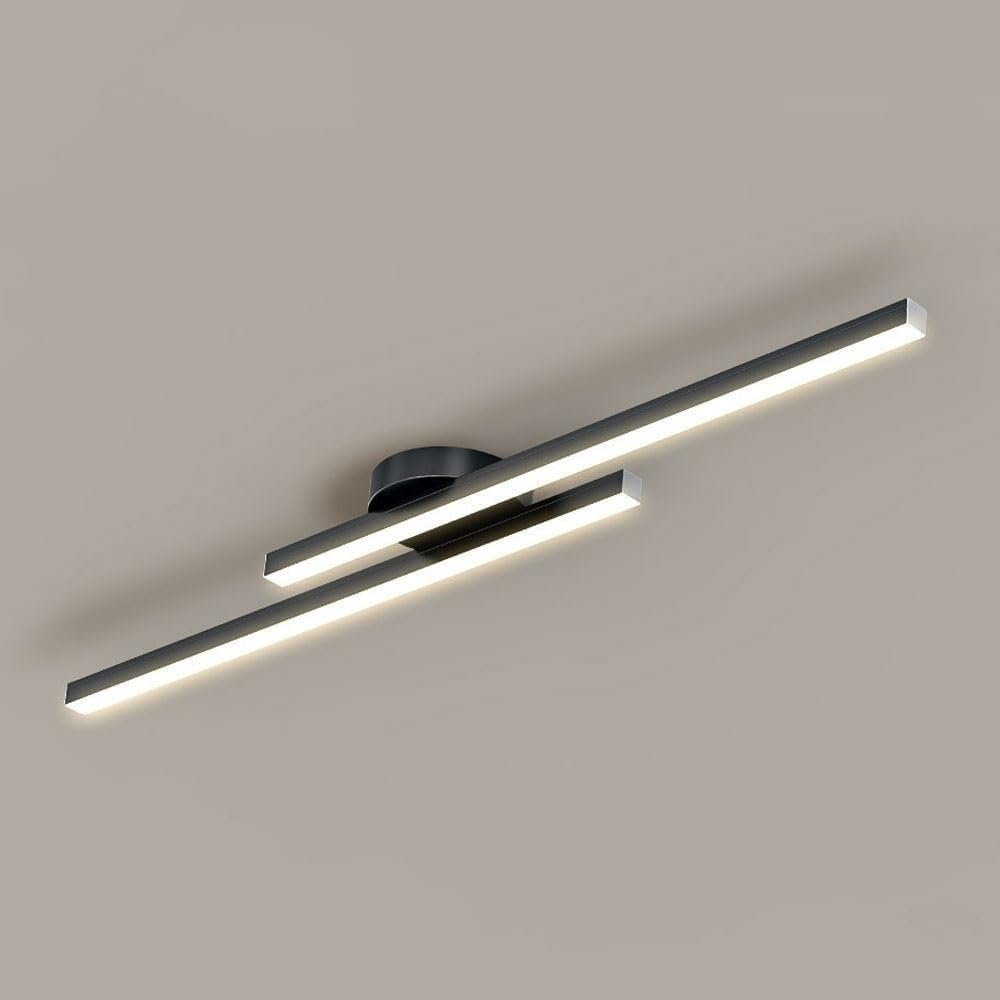 Laudovo™ Modern Aluminium Long Strip Semi Flush Mount LED Ceiling Light For Living Room